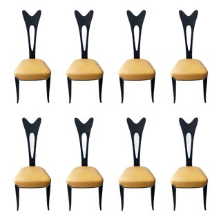 Set of 8 MCM Dining Chairs in the Style of Umberto Mascagni For Sale