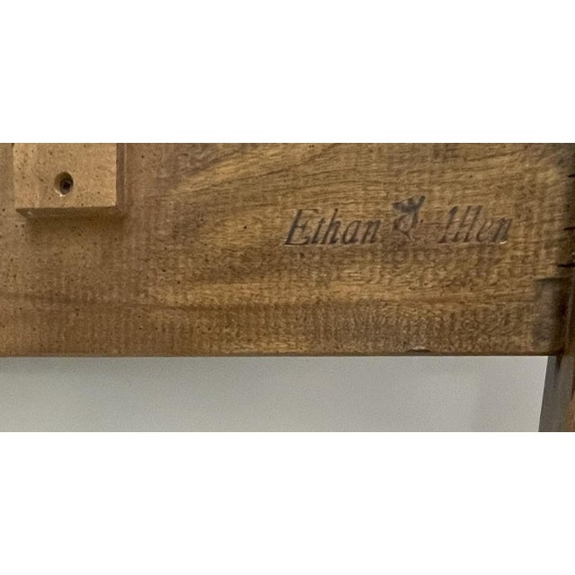 1970s Ethan Allen Vintage Classic Solid Manor Cornice King Headboard