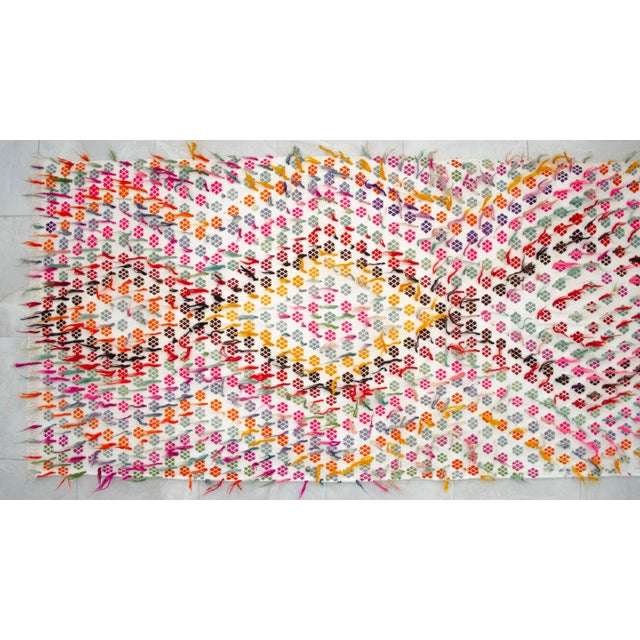 White Vintage Runner Rug Kilim• Turkish Handwoven Tribal Flat Weave • Hallway Kitchen Decor - 3′3″ × 10′2″ For Sale - Image 8 of 17