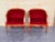 Mid 20th Century French Club Chairs in Red Velvet Upholstery For Sale - Image 17 of 18