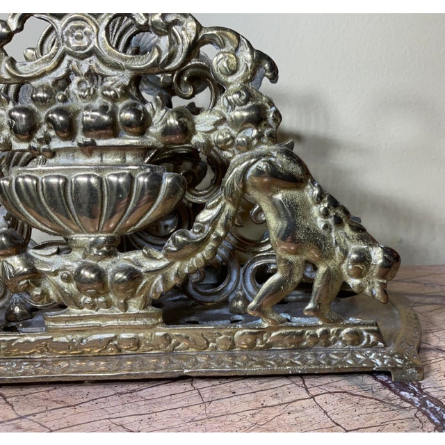 Metal Vintage Solid Brass Napkins Holder For Sale - Image 7 of 9
