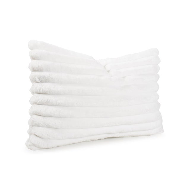 2020s Pillow 14 x 22 Shar Pei White - Down Alternative Insert For Sale - Image 5 of 10
