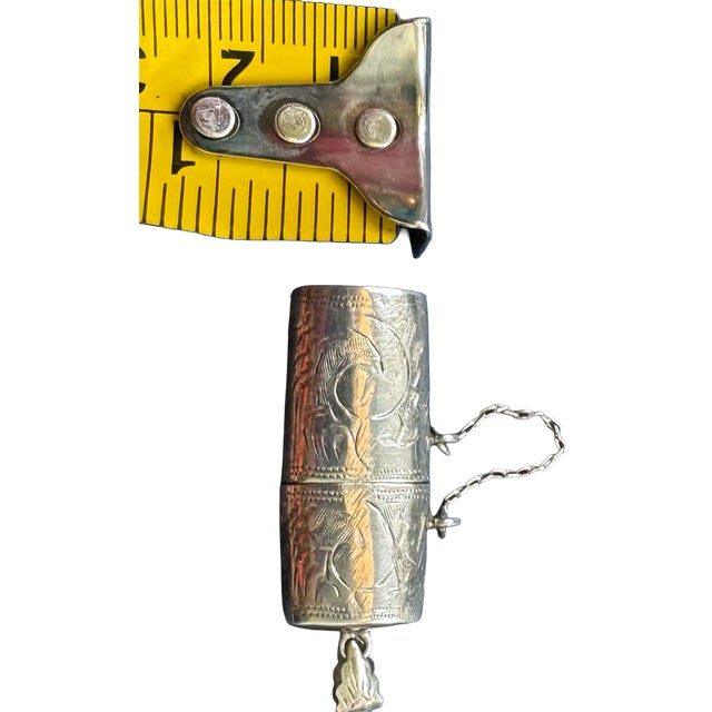Antique Sterling Silver Cylindrical Vesta Match Safe For Sale - Image 11 of 11
