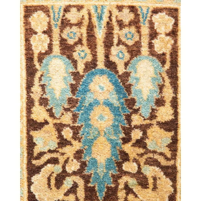 Traditional Mogul, One-of-a-Kind Hand-Knotted Runner Rug - Ivory, 3' 0" x 8' 9" For Sale - Image 3 of 8