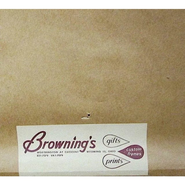 Paint Original Signed/Dated '52 Vintage Mid 20th C. Oil On Canvas By Listed Spanish Artist Riba-Rovira For Sale - Image 7 of 8