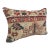 Antique Handmade Double-Knotted Tribal Rug Lumbar Pillow Cover, 16" X 24" For Sale
