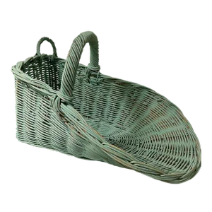Vintage Large Wicker Gathering Harvest Basket