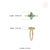 Modern Four-Leaf Emerald Diamond Clover Ring Size 6 in 14k Yellow Gold For Sale - Image 11 of 17