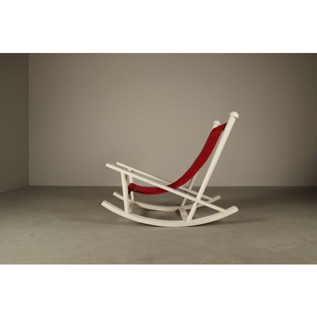 Modern Deauville Rocking Chair by Gilles Sermadiras for Maison Et Jardin, France, 1950 For Sale - Image 3 of 16