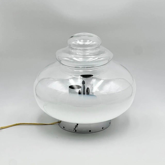 Large Space Age UFO Flying Saucer Table Lamp, Italy, 1960s For Sale - Image 3 of 11