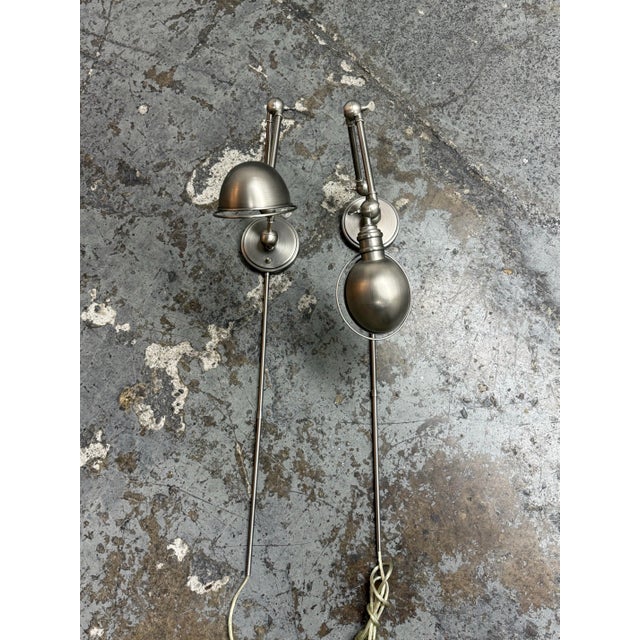 Industrial Restoration Hardware Academy Task Swing-Arm Sconces, Pair For Sale - Image 3 of 12
