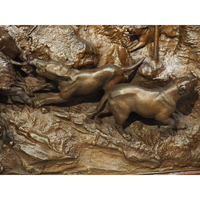 Pair of Large Antique French Oak Framed Hunt Plaques, P. Lecourtier (1851-1925) For Sale - Image 15 of 18