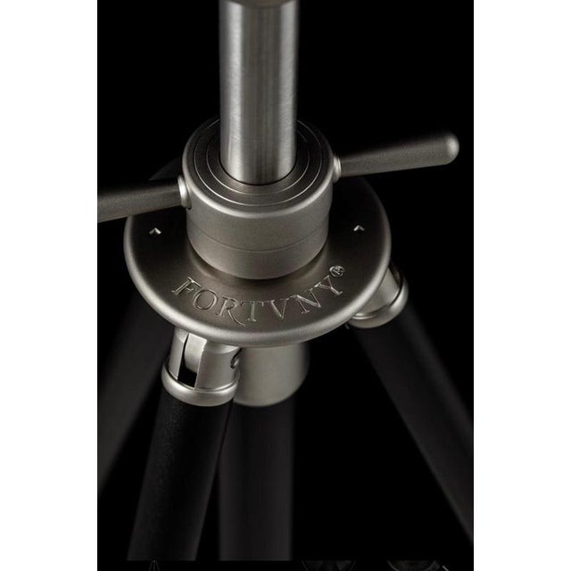 Not Yet Made - Made To Order Black and Gold Leaf Studio 76 Tripod Floor Lamp attributed to Mariano Fortuny by Mariano Fortuny For Sale - Image 5 of 11