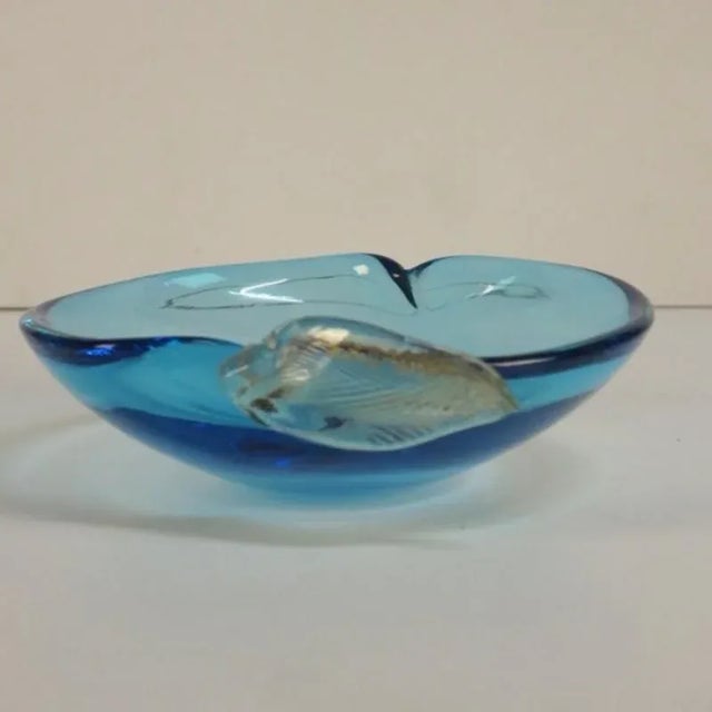 Italian Blue Murano Glass Bowl, 1950s For Sale - Image 4 of 6