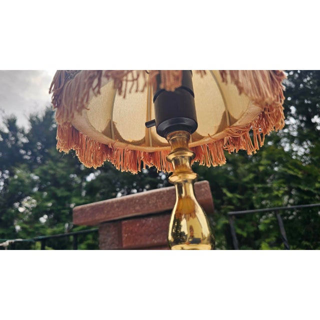 1950s Art Deco Style Brass Lamp, 1940s-1950s For Sale - Image 5 of 8