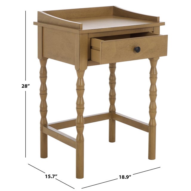 Contemporary Astroth Accent Table in Desert Brown For Sale - Image 3 of 10