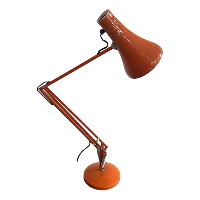 Orange Anglepoise Lamp by Herbert Terry, UK For Sale