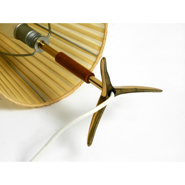 Small Mid-Century Brass Star Base Table Lamp from Kalmar For Sale - Image 11 of 17