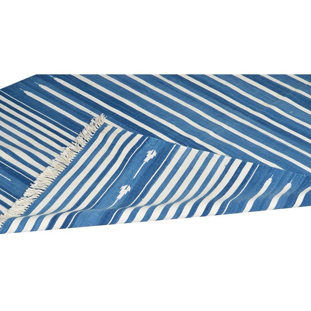 Boho Chic Aster Rug, 4x6, Blue & White For Sale - Image 3 of 5