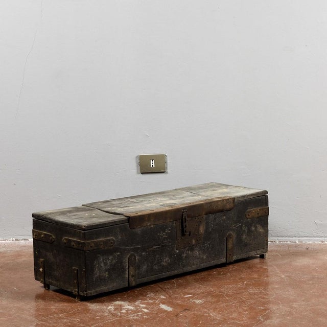 Wooden and Iron Case, Late 1800s For Sale - Image 6 of 9