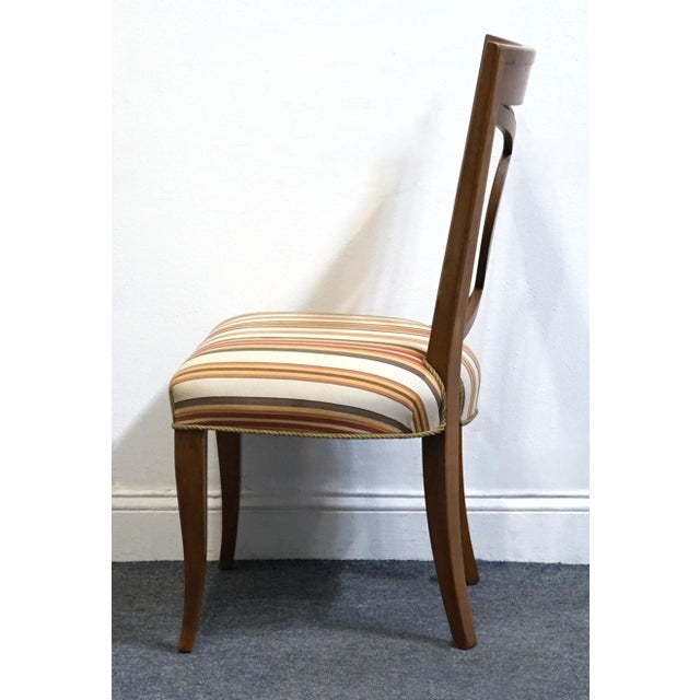 Wood High End Vintage Solid Cherry Italian Neoclassical Revival Dining Side Chair For Sale - Image 7 of 9