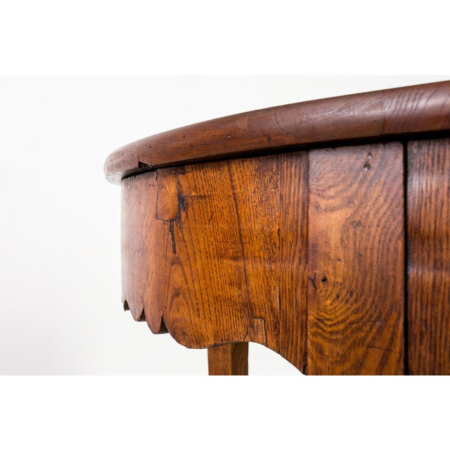 Brown Antique Biedermeier Elm Dining Table, 1800s For Sale - Image 8 of 18