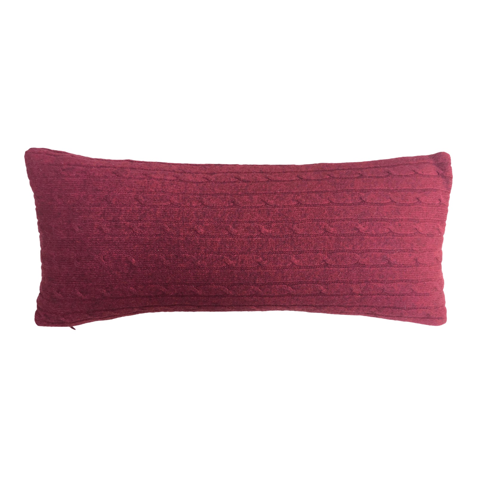 Dark Red Cashmere Throw Pillow Chairish