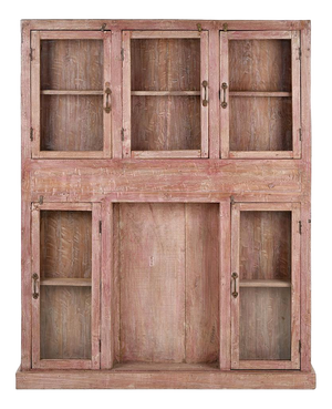 Large Weathered Wooden Wall Display Case