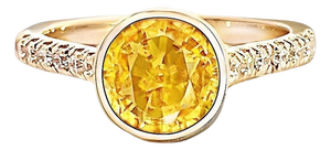 Natural Sapphire Diamond Ring 6.5 14k Y Gold 2.28 TCW Certified