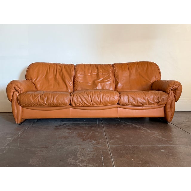 Mid-Century Modern Vintage 1970's Italian Sofa by Sergio Ribolta for Linea Valentini For Sale - Image 3 of 11