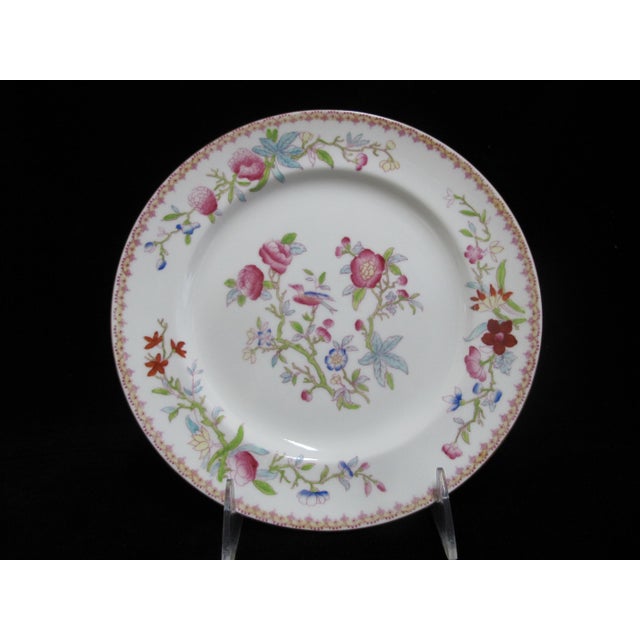 Ceramic Royal Doulton Ito Smooth E2929 Exotic Song Bird 8" Salad Plate Set of 6 For Sale - Image 7 of 10