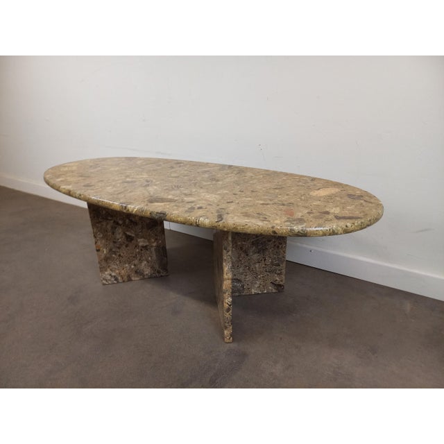 Vintage Oval Granite Coffee Table, 1970s For Sale - Image 6 of 18