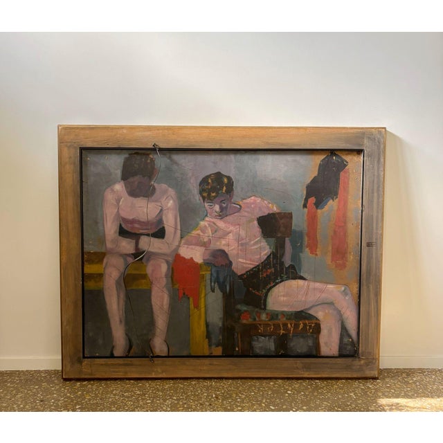 Arnout Colnot, Portrait of a Woman, Verso: Resting Boys, Oil on Board, 1960s, Framed For Sale - Image 11 of 18