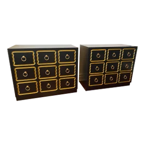 Vintage Dorothy Draper Style Espana Dresser Chests - A Pair