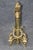Metal Pair Louis XVI Style Brass Fireplace Andirons Chenets For Sale - Image 7 of 9