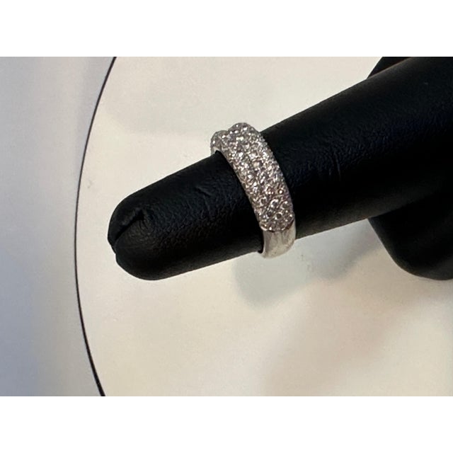 0.65 Carat Diamond Cocktail 18 Karat White Gold Ring/ Half Band For Sale - Image 13 of 18