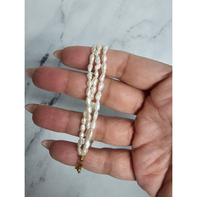 ♥ Product Summary ♥ Main Stone: Rice Pearl Material: 14k Yellow Gold Closure: Lobster Clasp Length: 7 inches