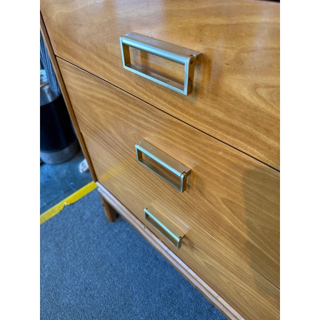 Wood Kipp Stewart for Drexel Suncoast Gentleman's Chest Highboy C1950s For Sale - Image 7 of 15