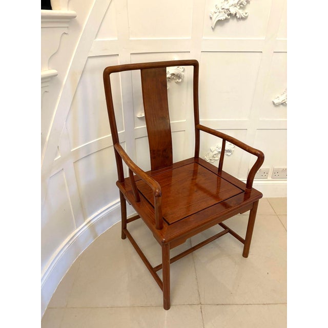 Chinese Hardwood Armchair, 1920s For Sale - Image 9 of 9