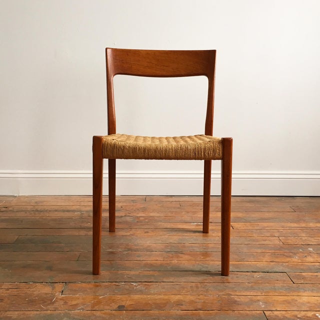 Svegard Markaryd Scandinavian Teak Rope Chairs Pair Chairish