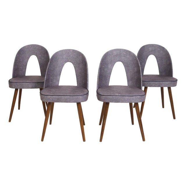 Mid Century Modern Sculptural Arch Back Dining Chairs, Set of 4, C. 1960's For Sale