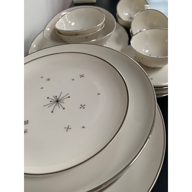 Syracuse China Vintage Atomic “Evening Star” Starburst by Syracuse - Set of 27 For Sale - Image 4 of 9