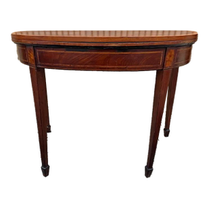 Late 18th Century George III Satinwood Game Table.