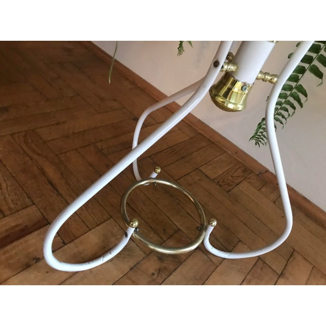 1970s Metal Planter in White and Gold, 1980s For Sale - Image 5 of 8