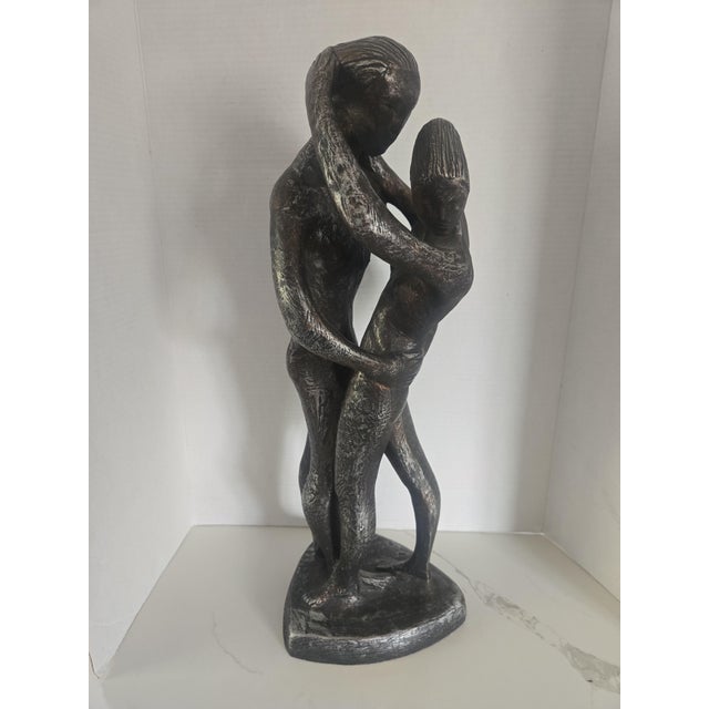 Mid-Century Modern Vintage 1969 Austin Productions "Lovers Embrace" Mid-Century Modern Sculpture - Brutalist Style For Sale - Image 3 of 6