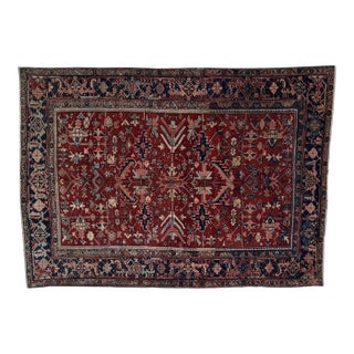 Antique Persian Heriz, 7'2" X 9'8" For Sale