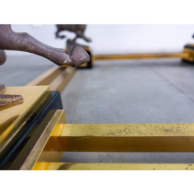 1970s Flying Horses of Gansu Coffee Table attributed to Maison Charles, 1970s For Sale - Image 5 of 9