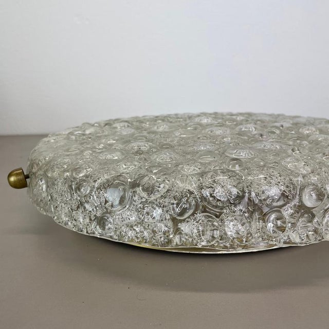 Large Ice Murano Glass Flush Mount from Hillebrand Leuchten, 1970s For Sale - Image 10 of 18