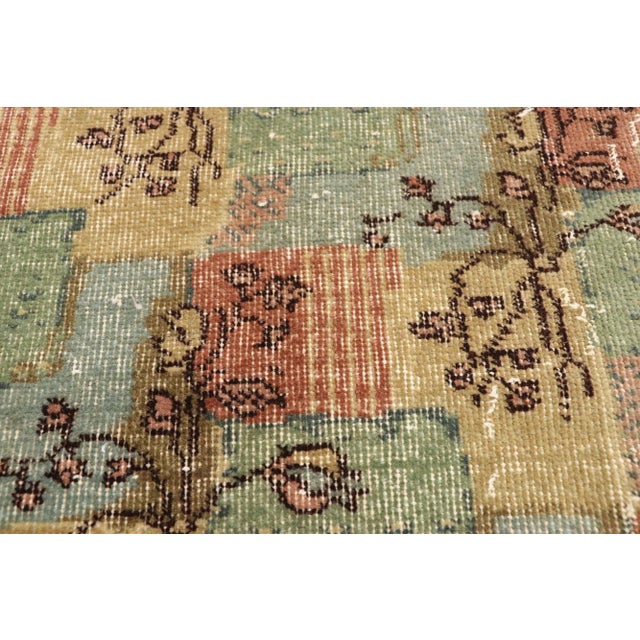 Vintage Zeki Muren Distressed Turkish Sivas Rug - 6′8″ × 10′2″ For Sale - Image 4 of 10