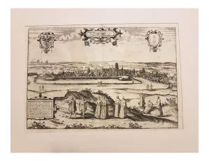 Danzig, Antique Map from ''Civitates Orbis Terrarum'' - 1572-1617 1572-1617
